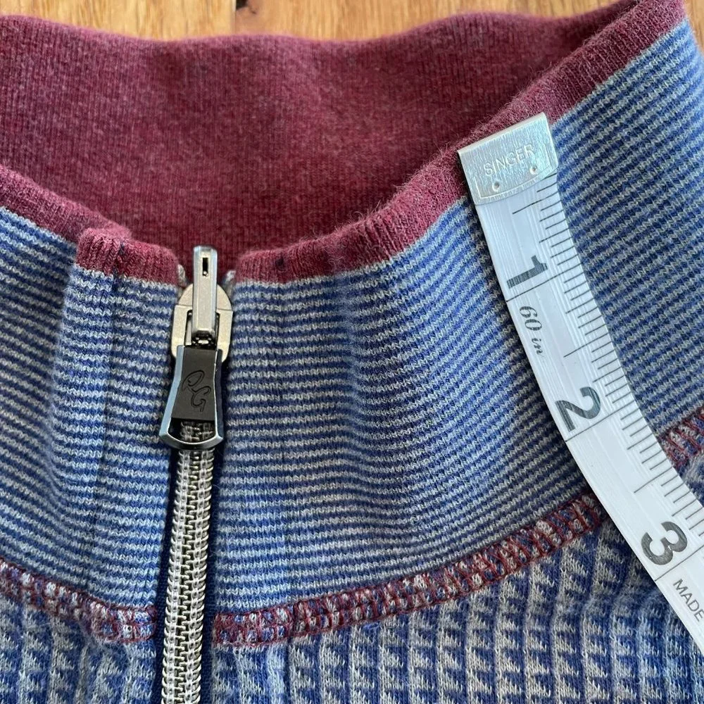 Robert Graham Mens Full Zip Reversible Long Sleeve Knit Houndstooth Sweater Sz M - Picture 10 of 13